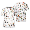 Horror Halloween Character Tropical Golf Shirt, Halloween Polo Shirt Mens White Polo, Golfing Apparel