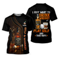Golf And Whiskey Fun Golf Shirt, Ladies Sleeveless Polo, Unique Gift For Golfer, Ladies Golf Shirts