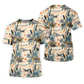 Beach Tropical Seamless Pattern Men Polo, Retro Golf Shirt, Polo Shirts For Men, Golfing Apparel