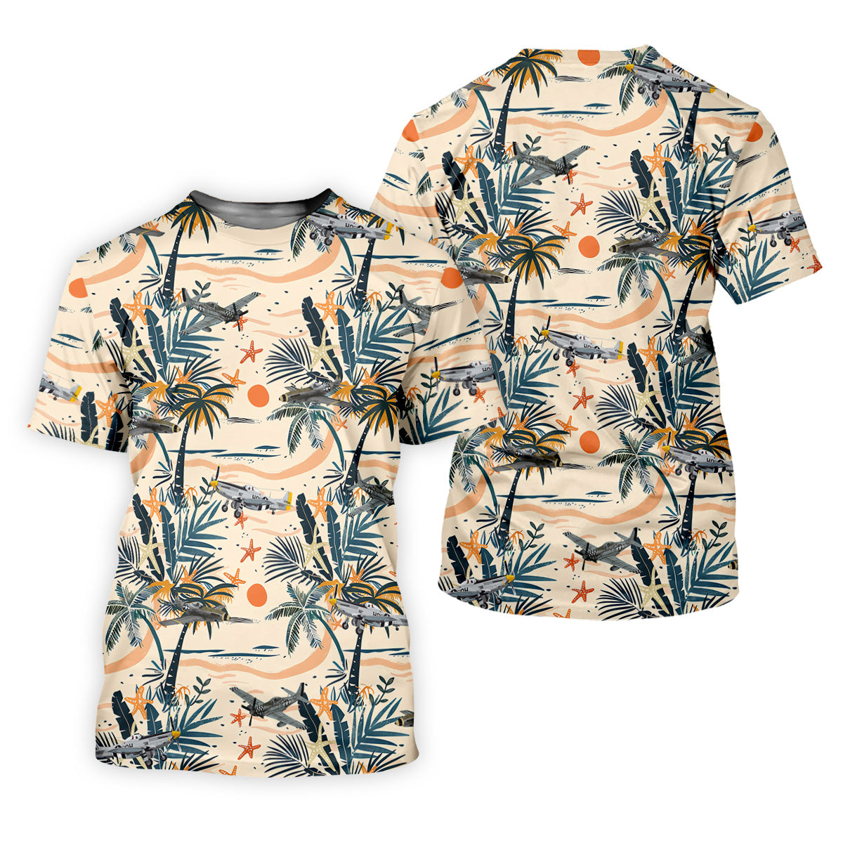 Beach Tropical Seamless Pattern Men Polo, Retro Golf Shirt, Polo Shirts For Men, Golfing Apparel