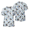 Boston Terrier Ocean Vibe White Tropical Golf Shirts, Men's Funny Golf Shirts, Gifts For Dog Lovers