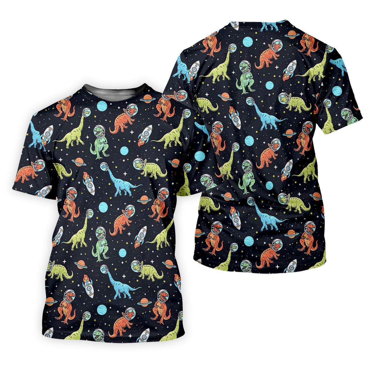 Dinosaur Space Golf Shirt, Golf Tops For Men, Gifts For Golf Lovers, Polo ShirtFor Men, Golfing Apparel