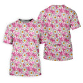 Daisy Pink Breast Cancer Golf Shirt, Mens Golf Polo Shirts, White Polo Shirt Mens, Golfing Apparel
