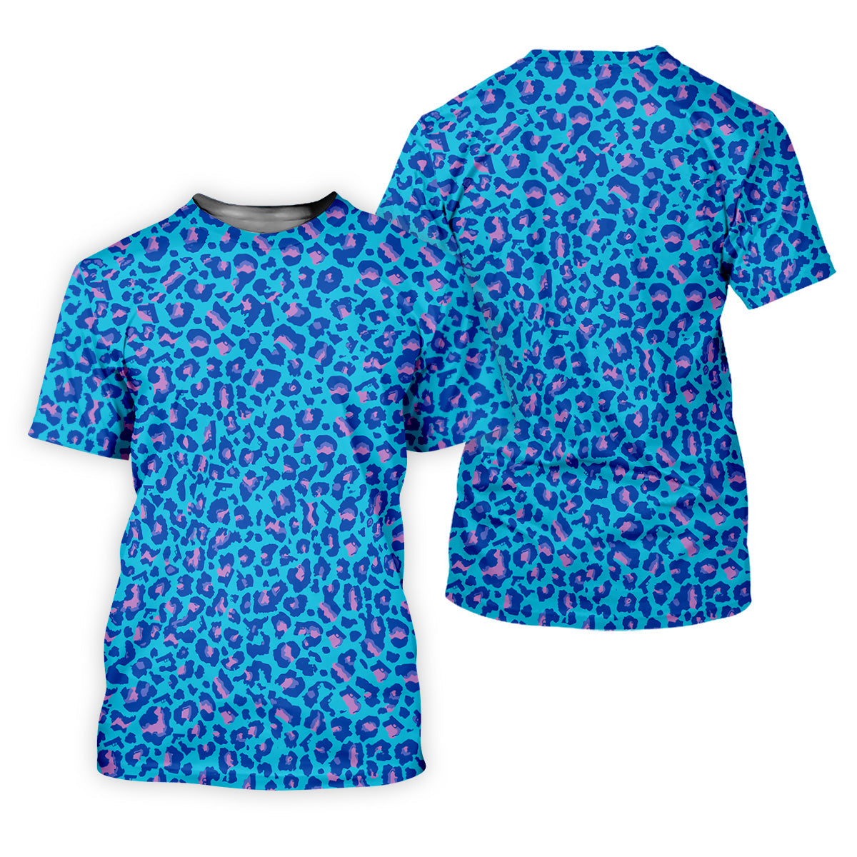 Blue Leopard Golf Tops For Men, Men Polo, Golf Gift For Men, Golfing Apparel