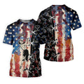 American Lady Retro Golf Shirt, Patriotic Golf Polos, Ladies Golf Shirts, Cool Golf Gift