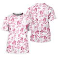 White And Pink Flamingo Tropical Men Polo, Polo Shirts For Men, Golf Gift For Men, Golfing Apparel