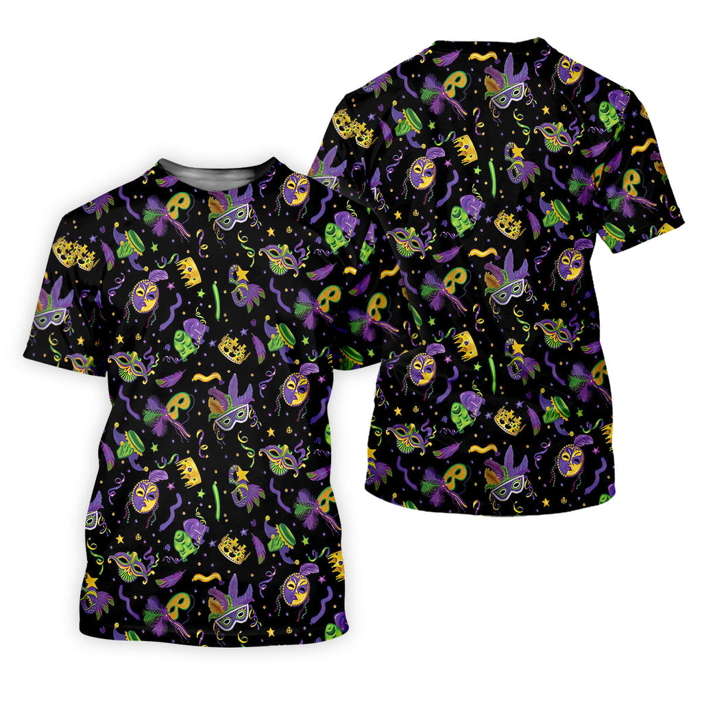 Mardi Gras Pattern Black Golf Polo Shirt, Ladies Sleeveless Tops, Ladies Golf Polos, Golfing Apparel
