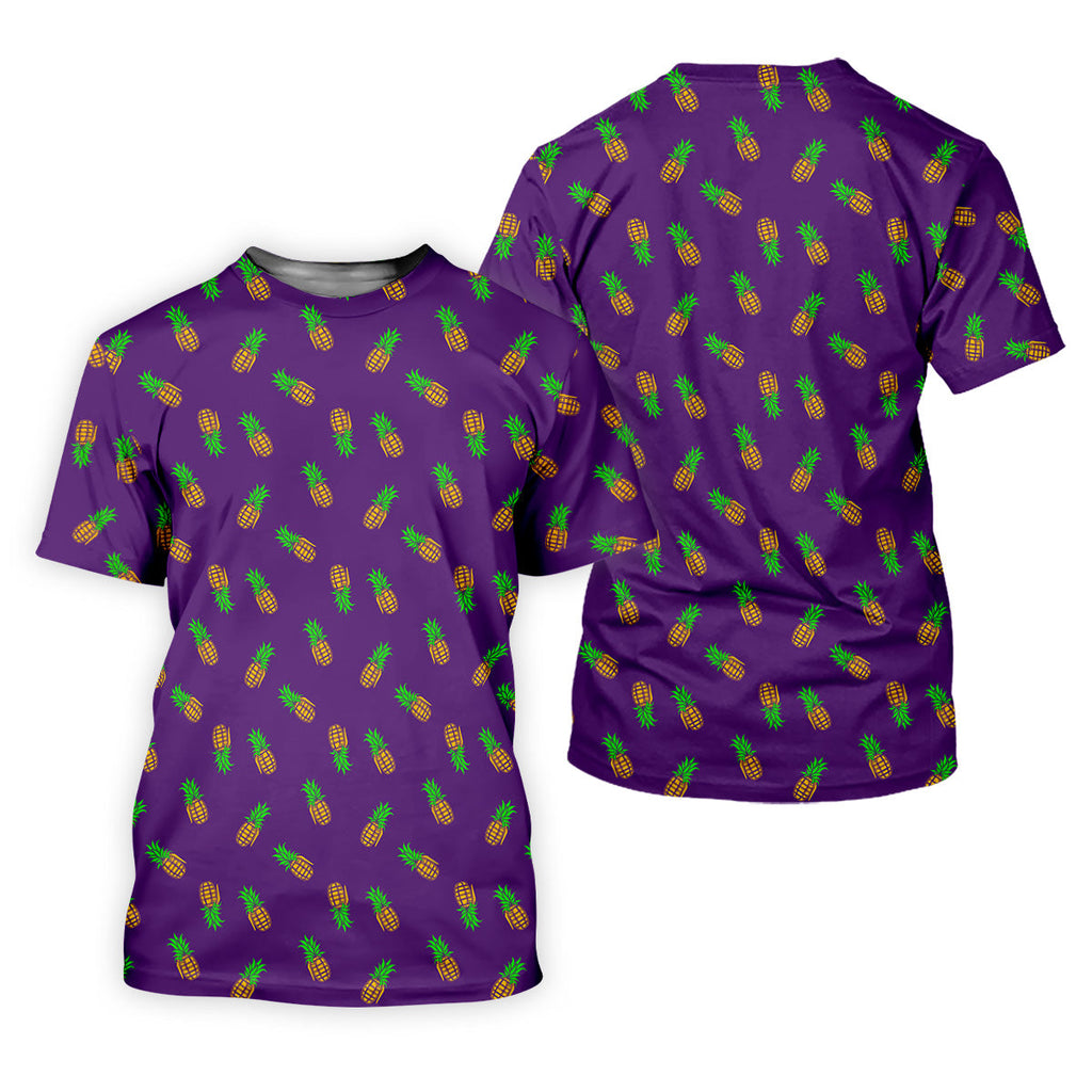 Pineapple Grenade Purple Golf Shirts, Cool Golf Gift, Ladies Golf Shirts, Golfing Apparel