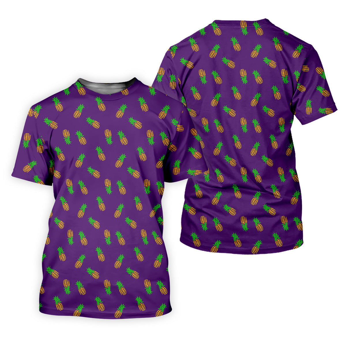 Pineapple Grenade Purple Golf Shirts, Cool Golf Gift, Ladies Golf Shirts, Golfing Apparel