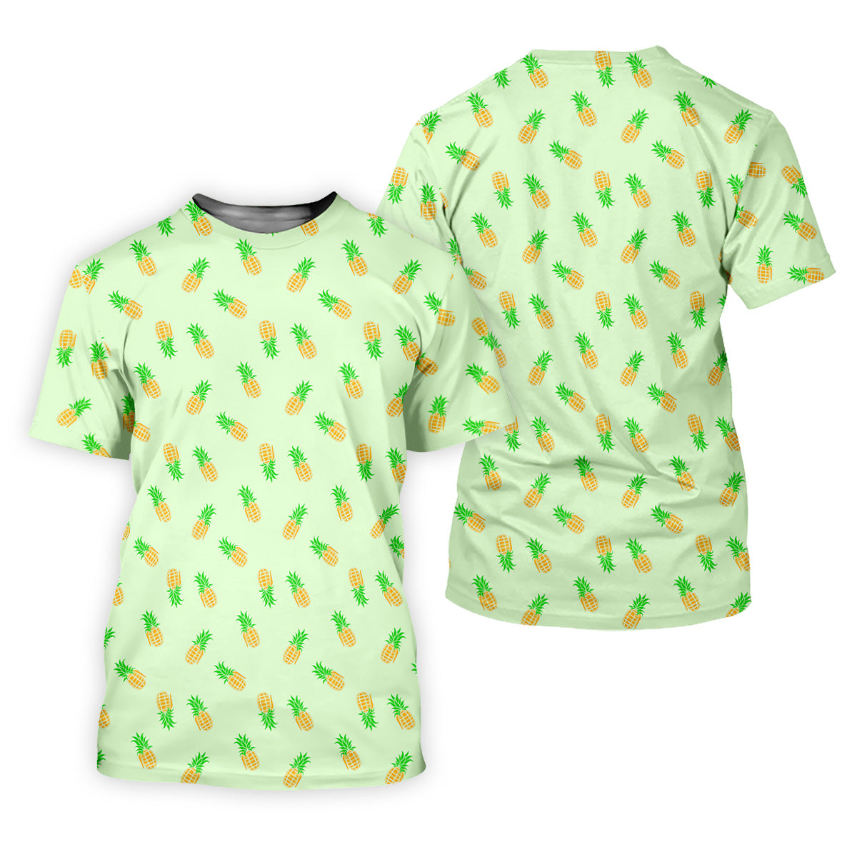 Pineapple Grenade Light Green Golf Tops For Men, Men Polo, Golf Gift For Men, Golfing Apparel