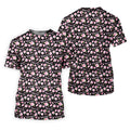 Warrior Pink Ribbons Floral Breast Cancer Golf Shirt, Polo Shirts For Men, Golfing Apparel