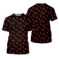 Pineapple Grenade Black And Red Golf Tops For Men, Men Polo, Golf Gift For Men