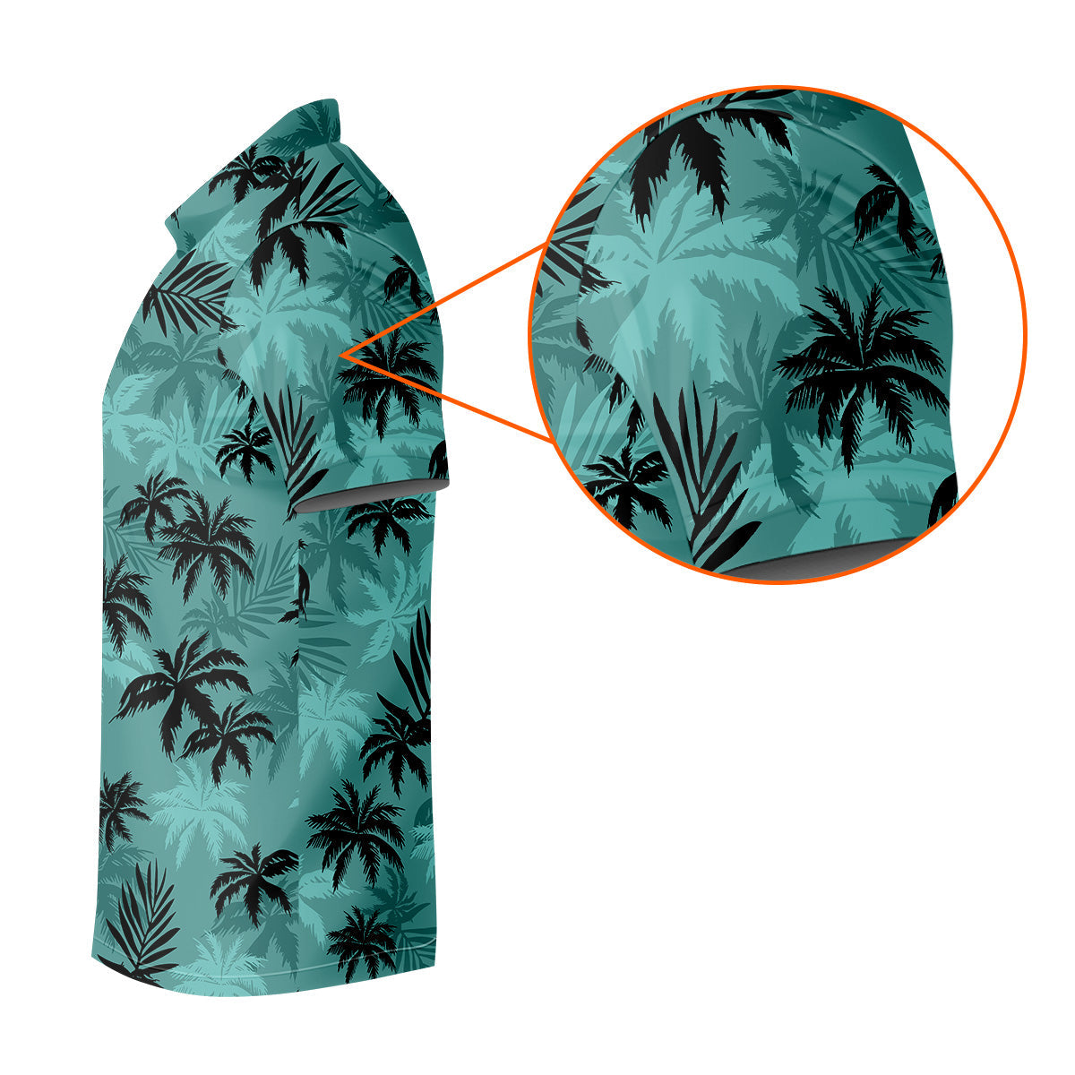 Tropical Palm Leaves Golf Tops For Men, Hawaiian Golf Shirts, Polo Shirts For Men, Golf Gift For Men