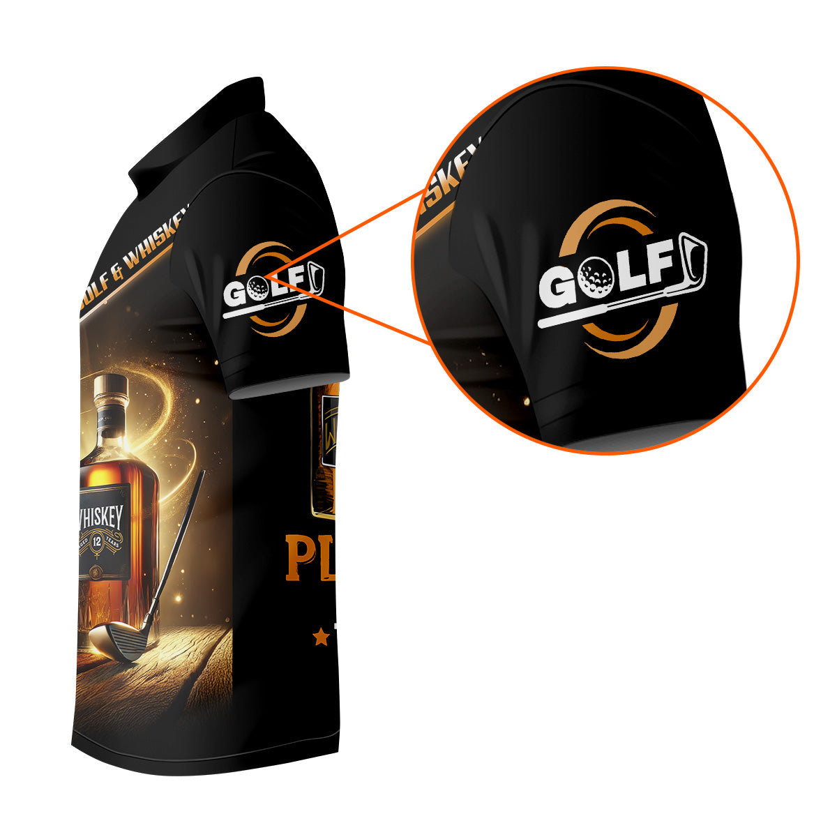 I Just Want To Drink Whiskey Play Golf And Take Naps Men's Funny Golf Shirts, Polo For Men