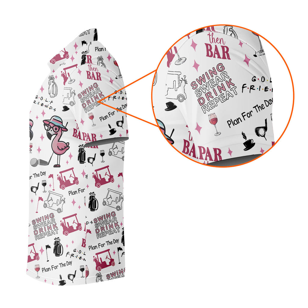 Golf Friends Par Then Bar Flamingo Golf Shirt, Golf Team Shirt, Fun Golf Shirts For Men, Golf Gift For Men