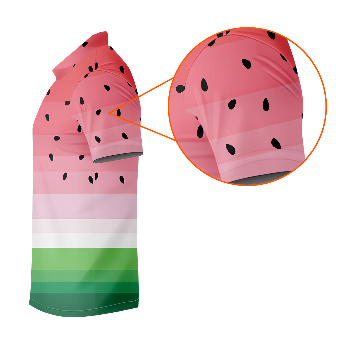 Watermelon Summer Mens Golf Polo Shirt Pink Golf Shirt, Unique Gift For Golfer, Golfing Apparel