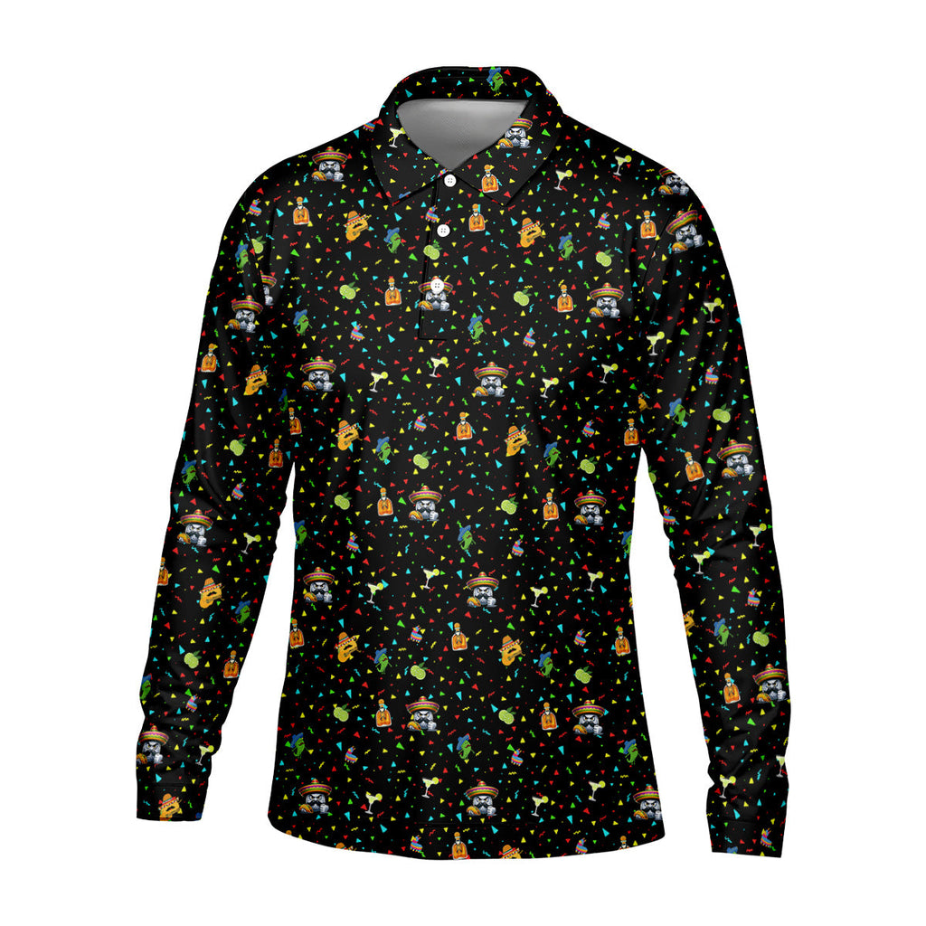 Fairway Fiesta Black Golf Polo Shirt, Fun Golf Shirts For Men, Polo Shirts For Men, Golfing Apparel