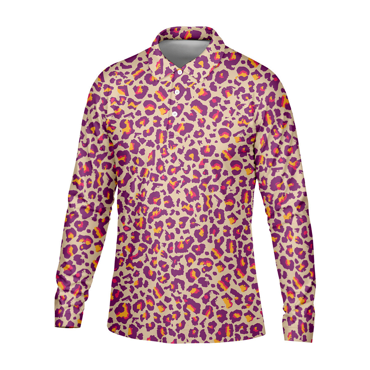 Pink Leopard Golf Tops For Men, Golf Gift For Men, Golf Shirts For Men, Golfing Apparel