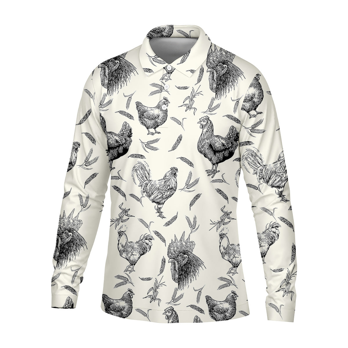 Chicken Rooster Golf Tops For Men, Gift For Chicken Lover, Fun Golf Shirts For Men, Polo Shirts For Men