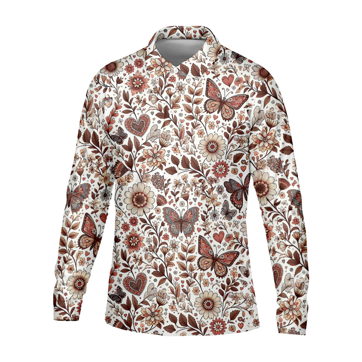 Spring Butterfly Golf Tops For Men, Retro Golf Shirt, Polo Shirts For Men, Golfing Apparel