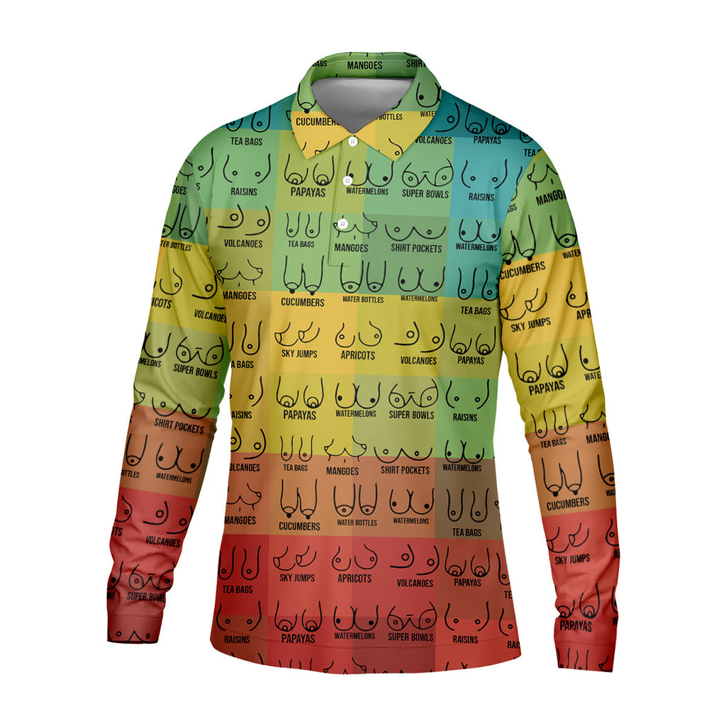 Colorful Fun Mens Golf Shirt, Golf Tops For Men, Gifts For Golf Lovers, Polo Shirts For Men, Golfing Apparel