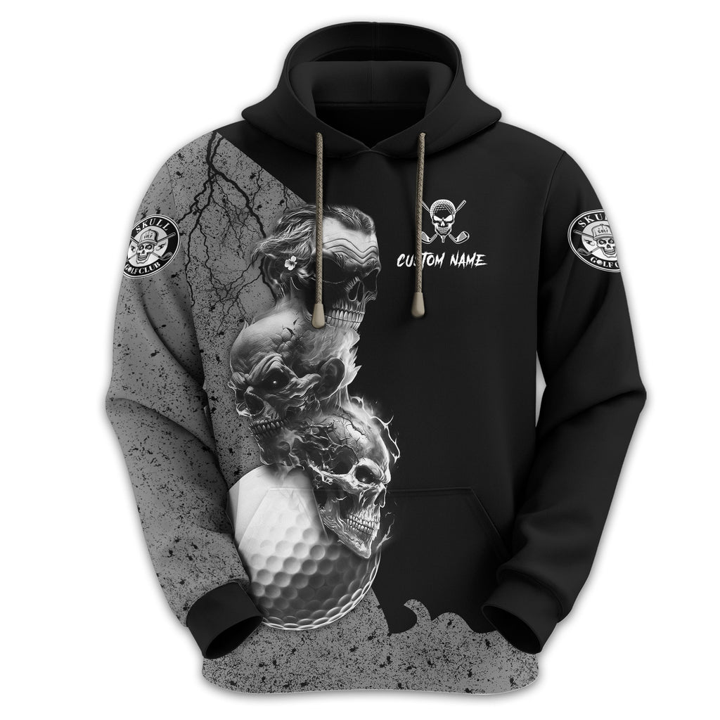 I Was One Under Today Custom Golf Polo ShirtSkull Golf Shirt, Gift For Golfers, Funny Golf Polo Shirt