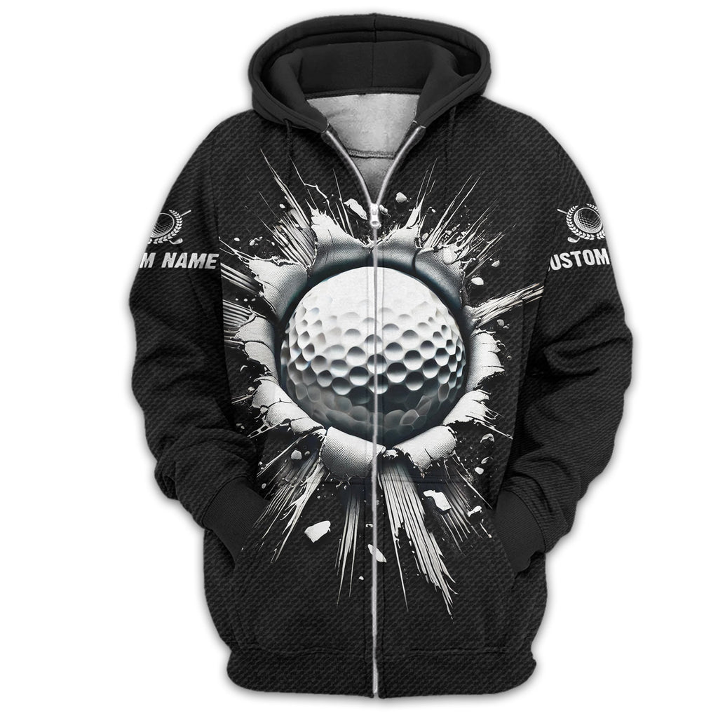 Personalized Black Golf Polo Shirt, Golf Shirt, Gift For Golfers