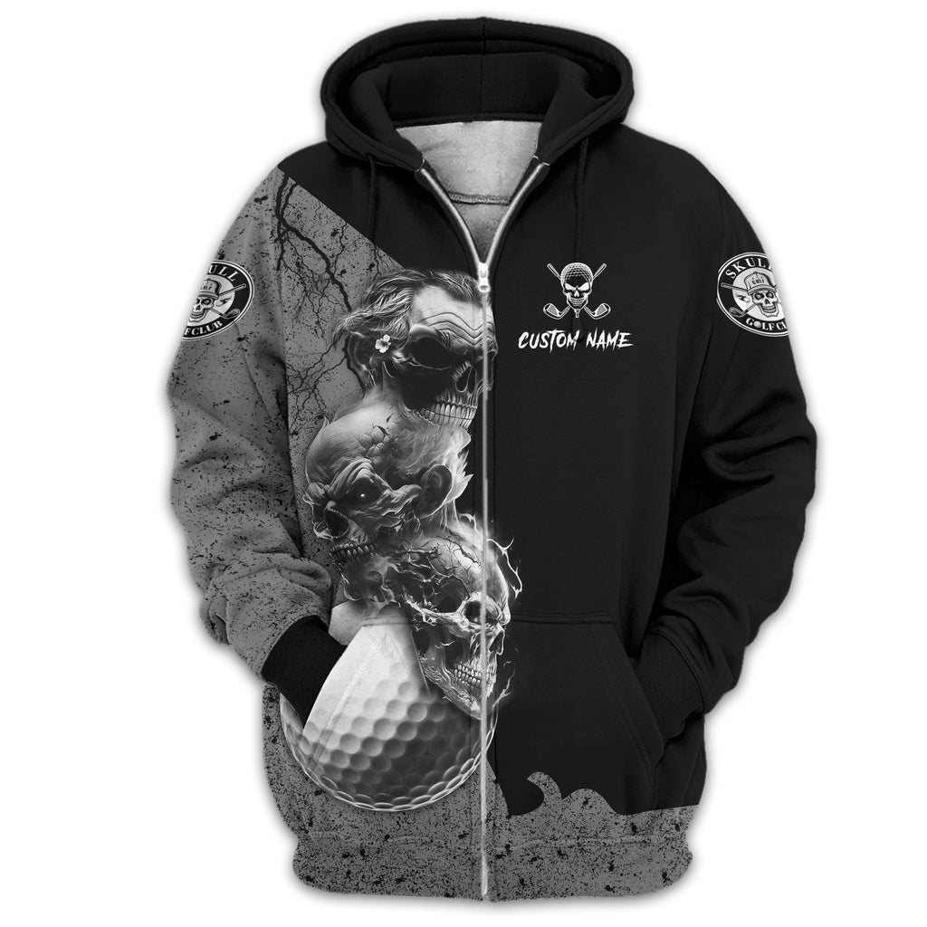 I Was One Under Today Custom Golf Polo ShirtSkull Golf Shirt, Gift For Golfers, Funny Golf Polo Shirt