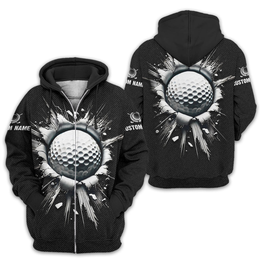 Personalized Black Golf Polo Shirt, Golf Shirt, Gift For Golfers