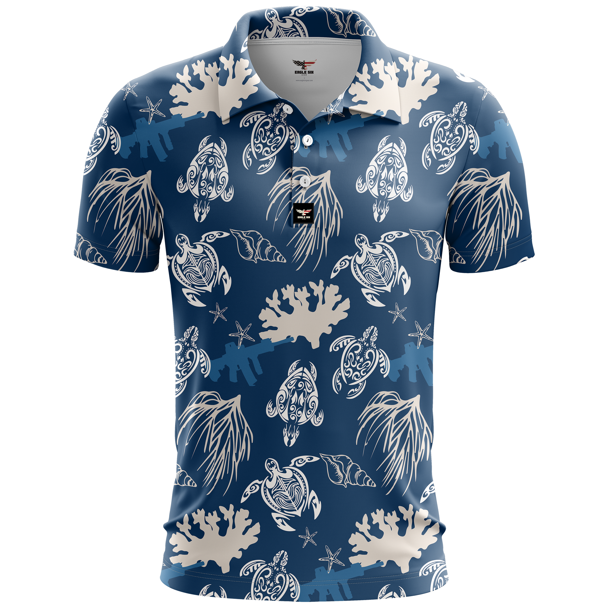 Sea Turtle Golf Polo ShirtMens Golf Gift, Golf Lover Gift