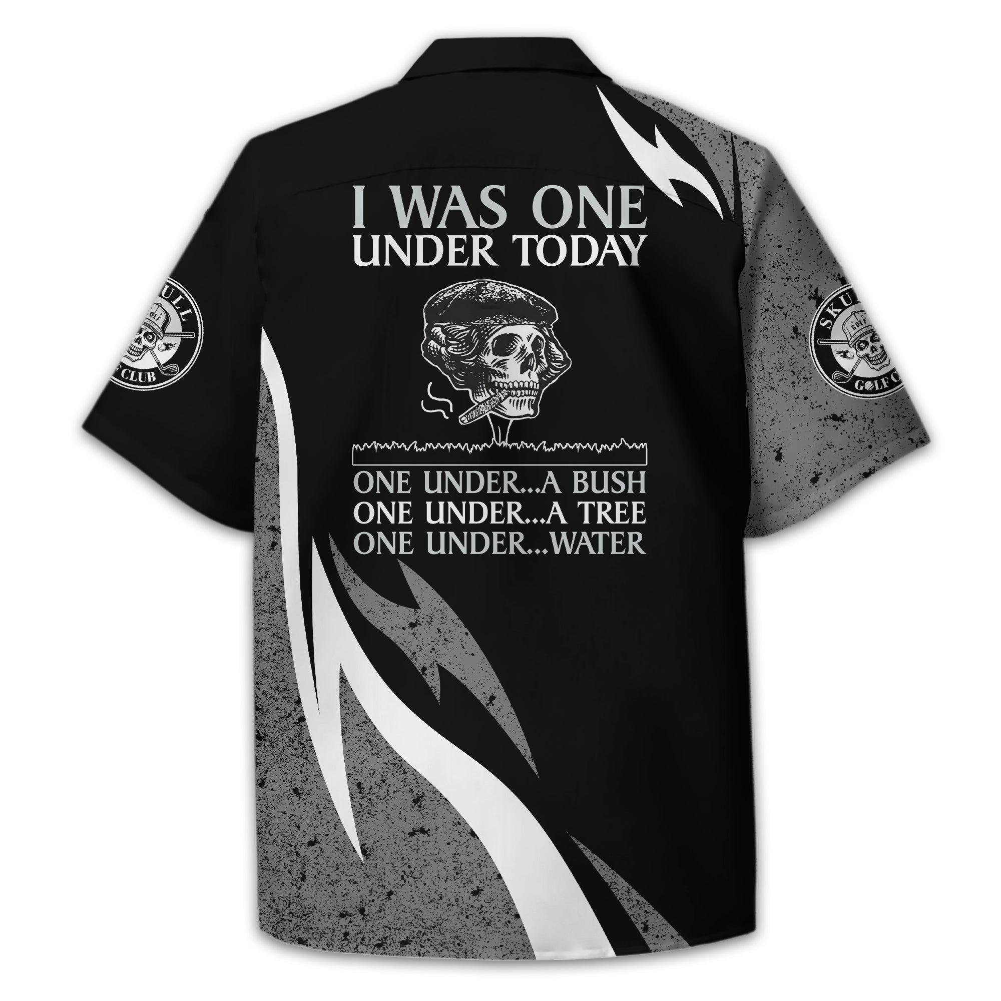 I Was One Under Today Custom Golf Polo ShirtSkull Golf Shirt, Gift For Golfers, Funny Golf Polo Shirt