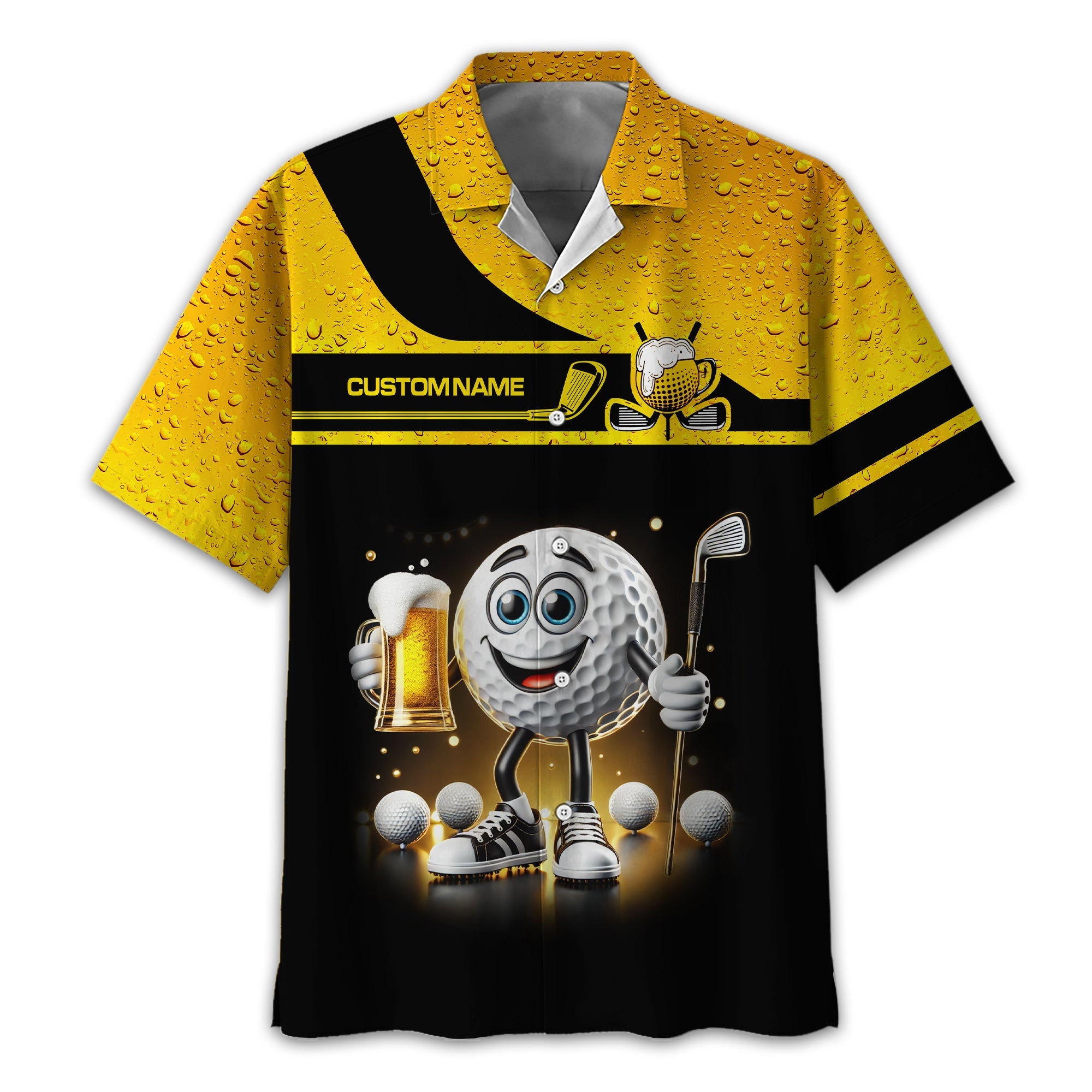 Golf And Beer Personalized Golf Polo ShirtGolf Shirt, Gift For Golfers
