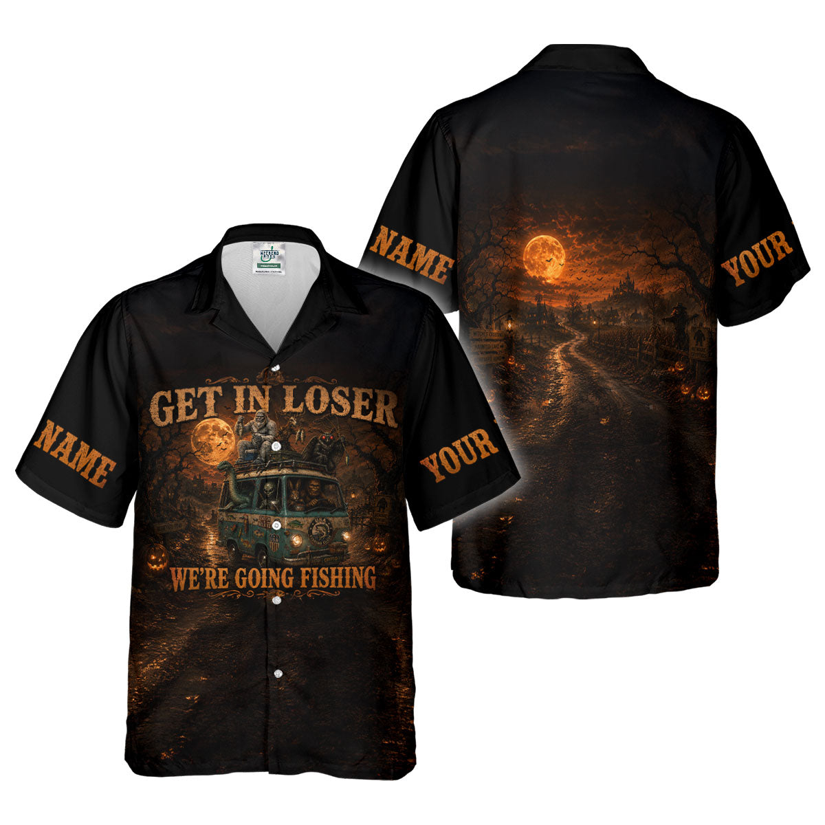 Get In Loser Were Going Fishing Halloween UPF Shirt, Funny Fishing Shirt, Mens Shirt