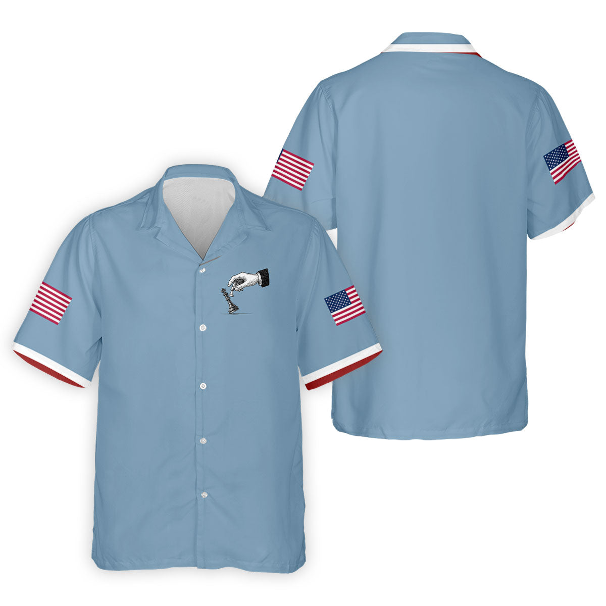 Protest Checkmate Chess 250 Years Patriotic Golf Shirt, Golf Shirts For Men, 4th Of July Golf Shirt