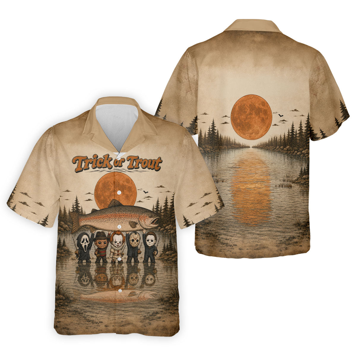 Trick Or Trout UPF Fishing Shirt, Fishing Shirts For Women, Halloween Fishing Shirt