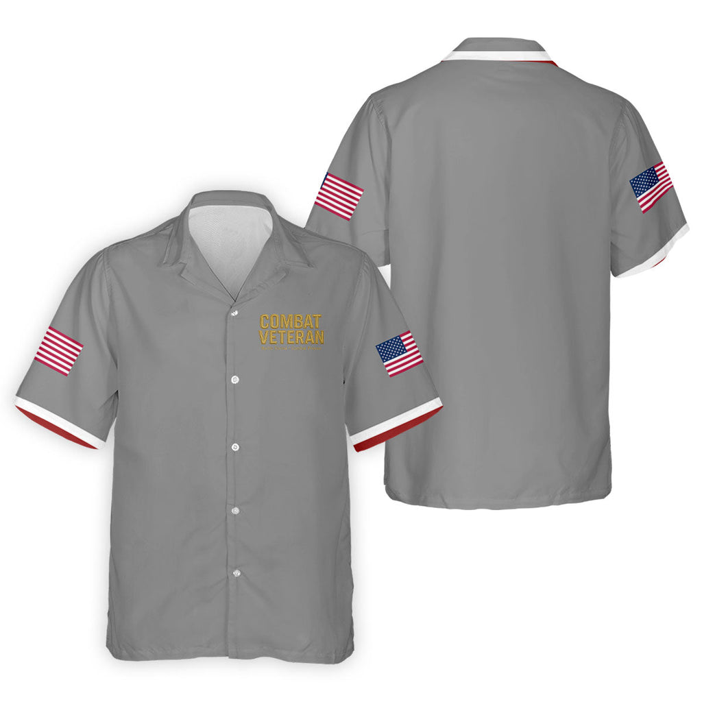 Combat Veteran 250 Years Patriotic Golf Shirt, Golf Shirts For Men, 4th Of July Golf Shirt