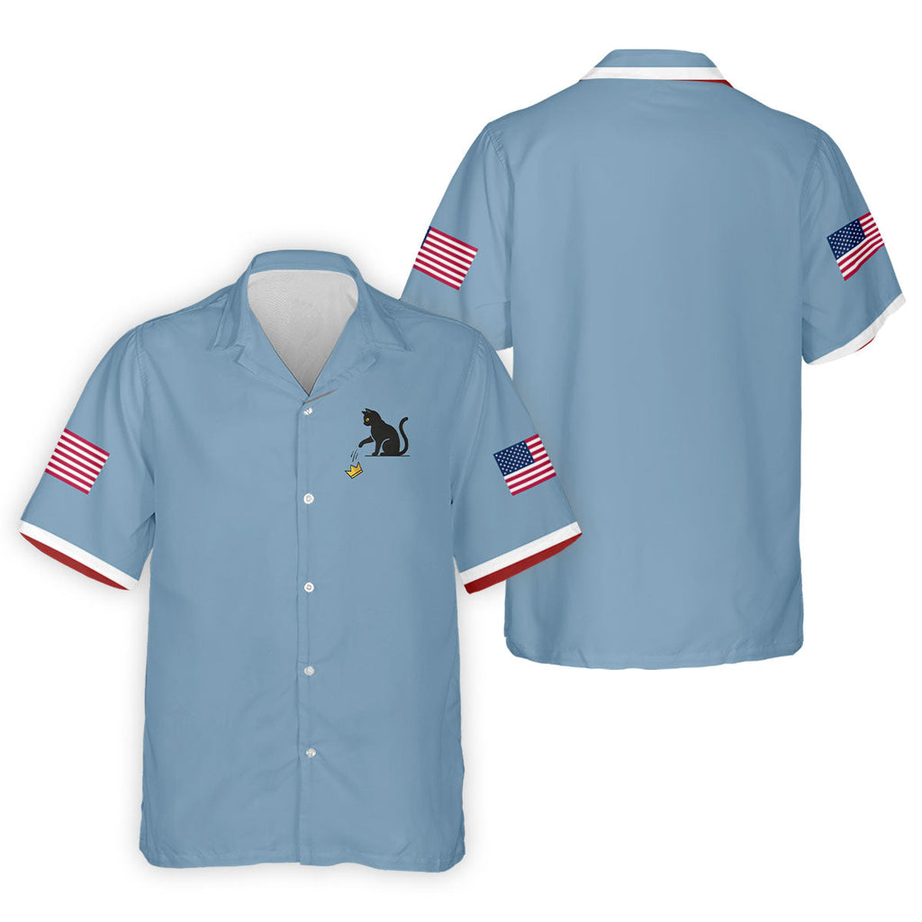 No King Naughty Cat 250 Years Patriotic Golf Shirt, Golf Shirts For Men, 4th Of July Golf Shirt