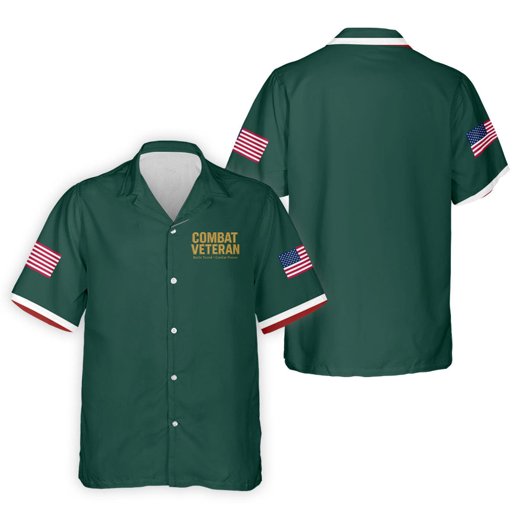Combat Veteran 250 Years Patriotic Golf Shirt, Golf Shirts For Men, 4th Of July Golf Shirt