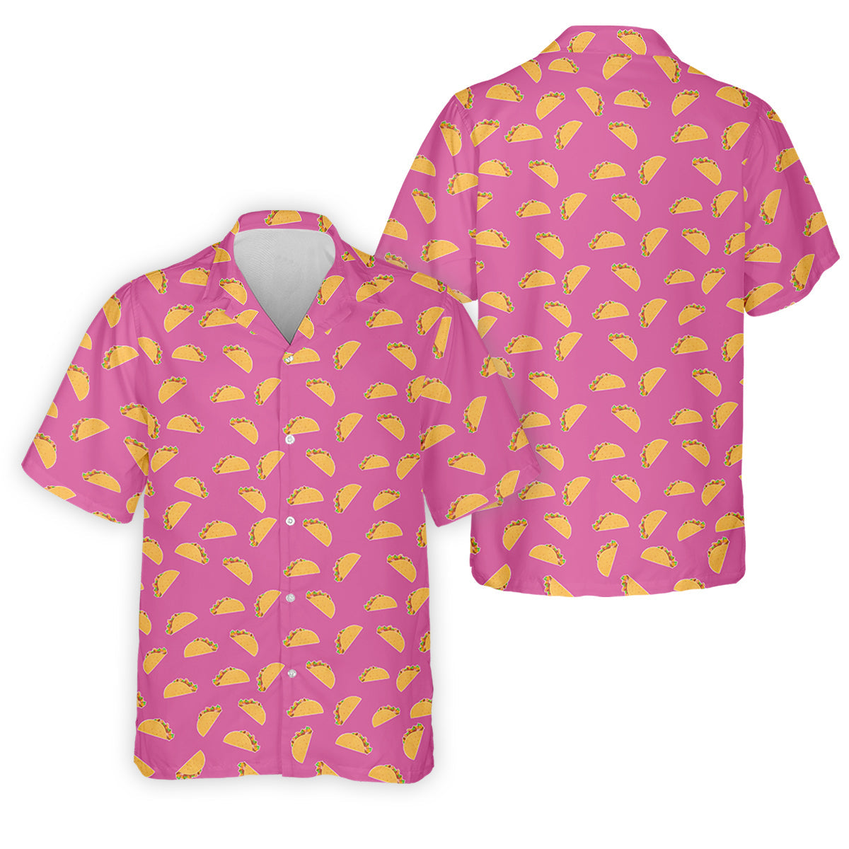The Pink Taco Seamless Pattern Golf Tops For Men, Polo Shirts For Men, Golf Shirts For Men