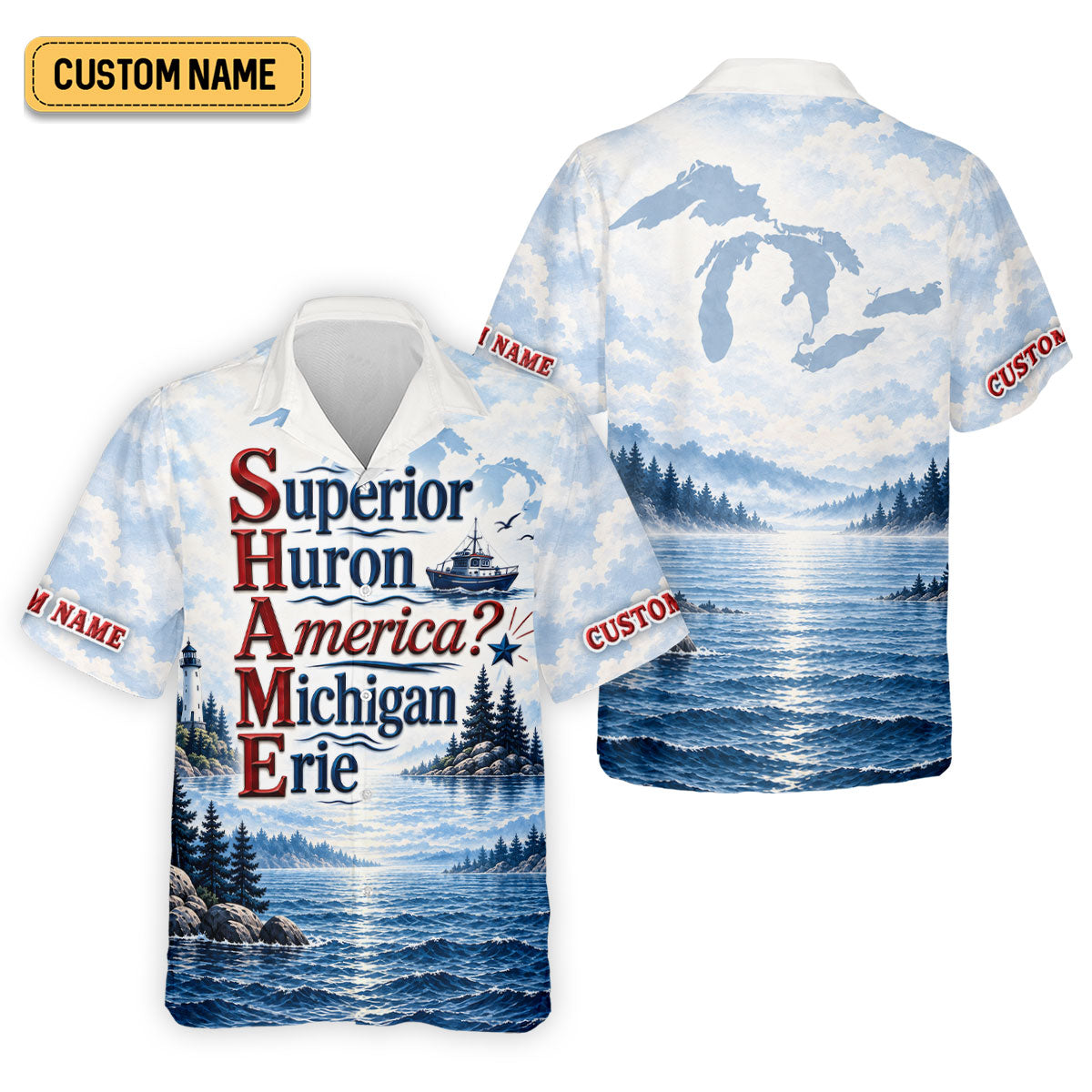 America Great Lakes Fishing UPF Shirt, Fishing Shirts For Women, Long Sleeve Fishing Shirt