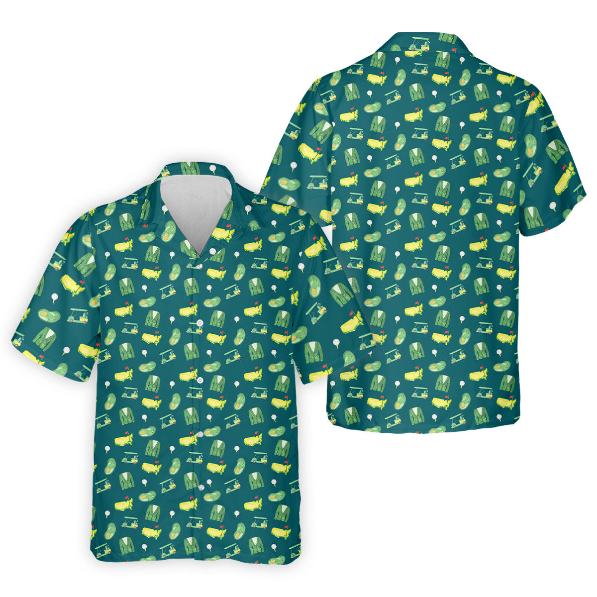 Master Golf Seamless Pattern Green Golf Shirt, Cool Golf Shirt, Polo Shirts For Men, Golf Shirts For Men