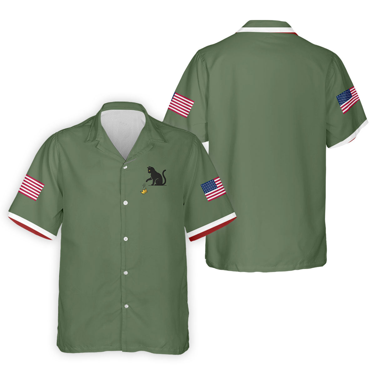 No King Naughty Cat 250 Years Patriotic Golf Shirt, Golf Shirts For Men, 4th Of July Golf Shirt