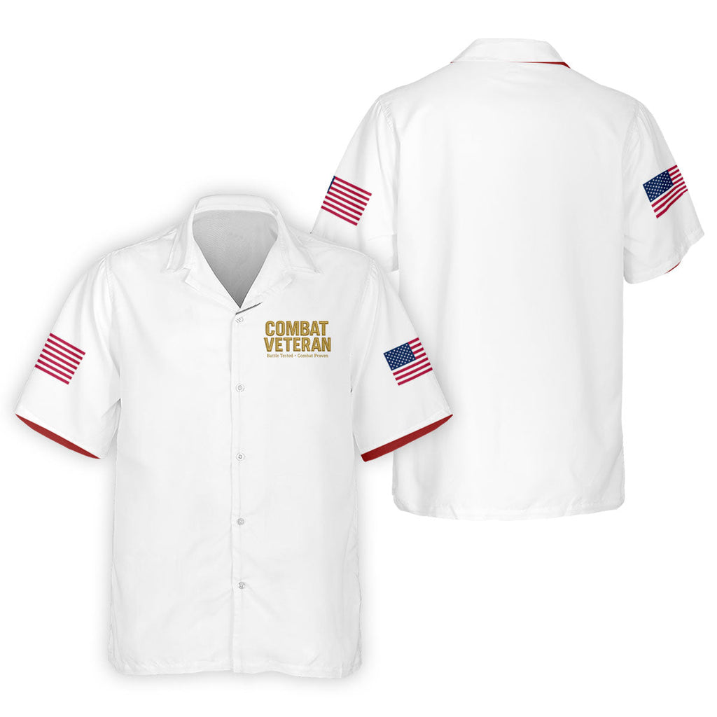 Combat Veteran 250 Years Patriotic Golf Shirt, Golf Shirts For Men, 4th Of July Golf Shirt