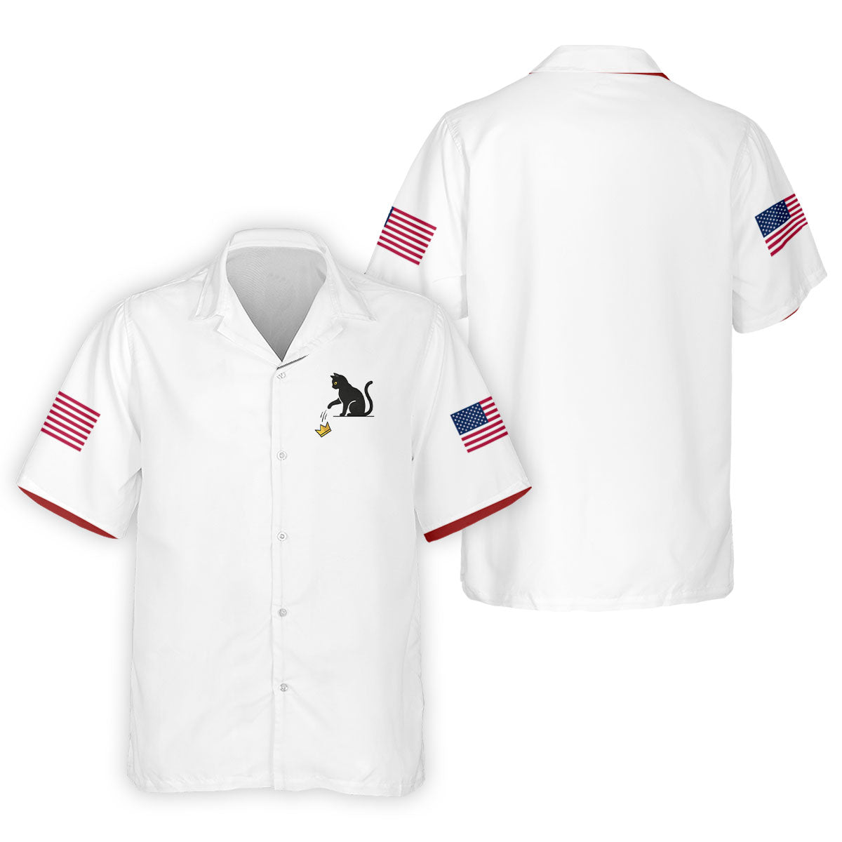 No King Naughty Cat 250 Years Patriotic Golf Shirt, Golf Shirts For Men, 4th Of July Golf Shirt