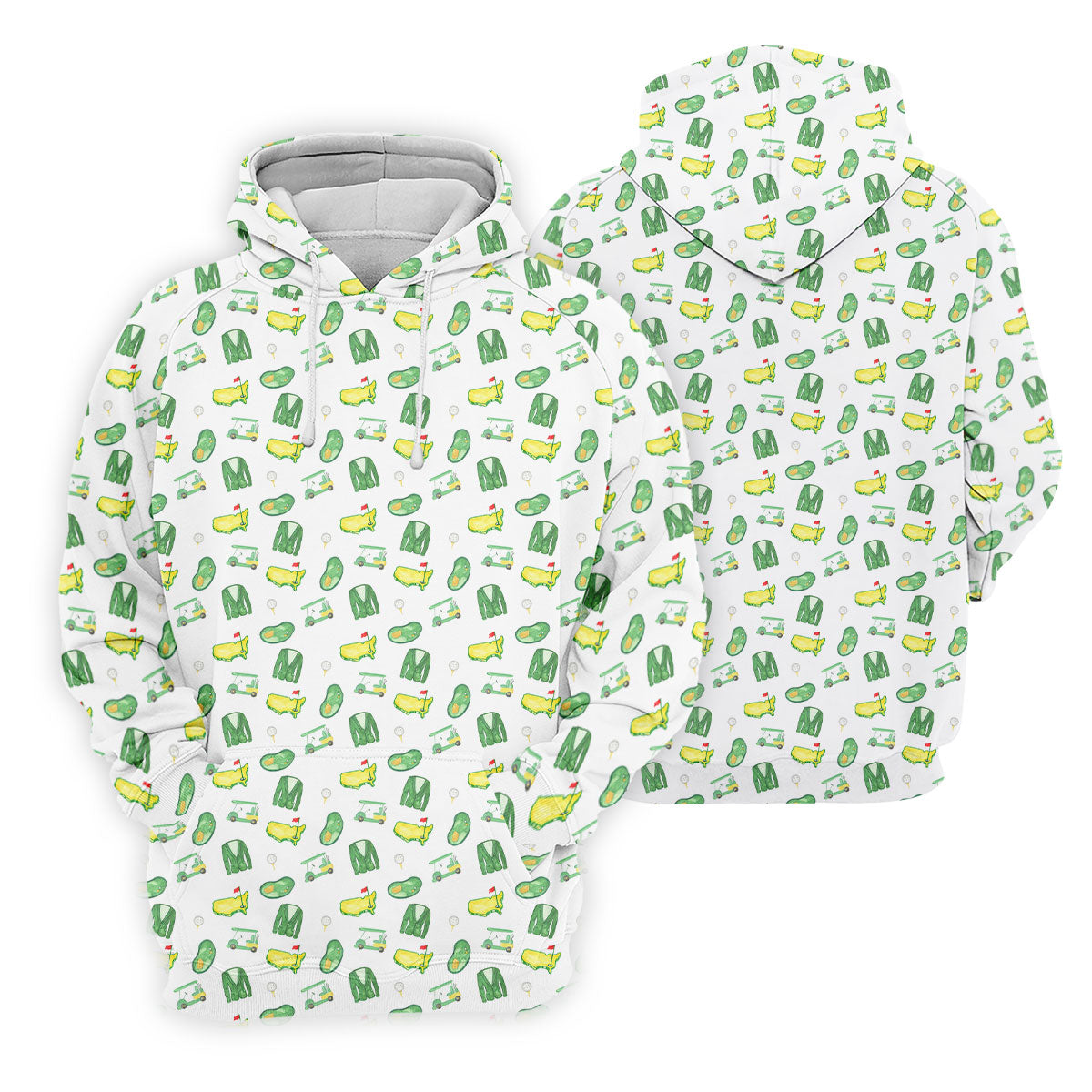 Master Golf Seamless Pattern White Golf Shirt, Cool Golf Shirt, Polo Shirts For Men, Golf Shirts For Men