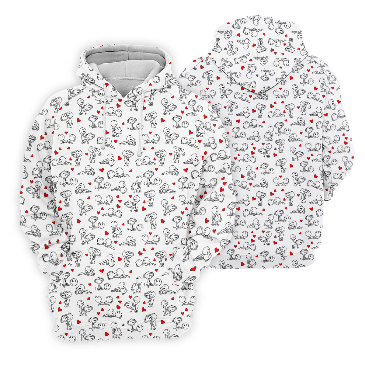 Naughty Position Stick Figure Couple White Golf Shirt, Golfer Valentines Gift, Fun Golf Shirts For Men