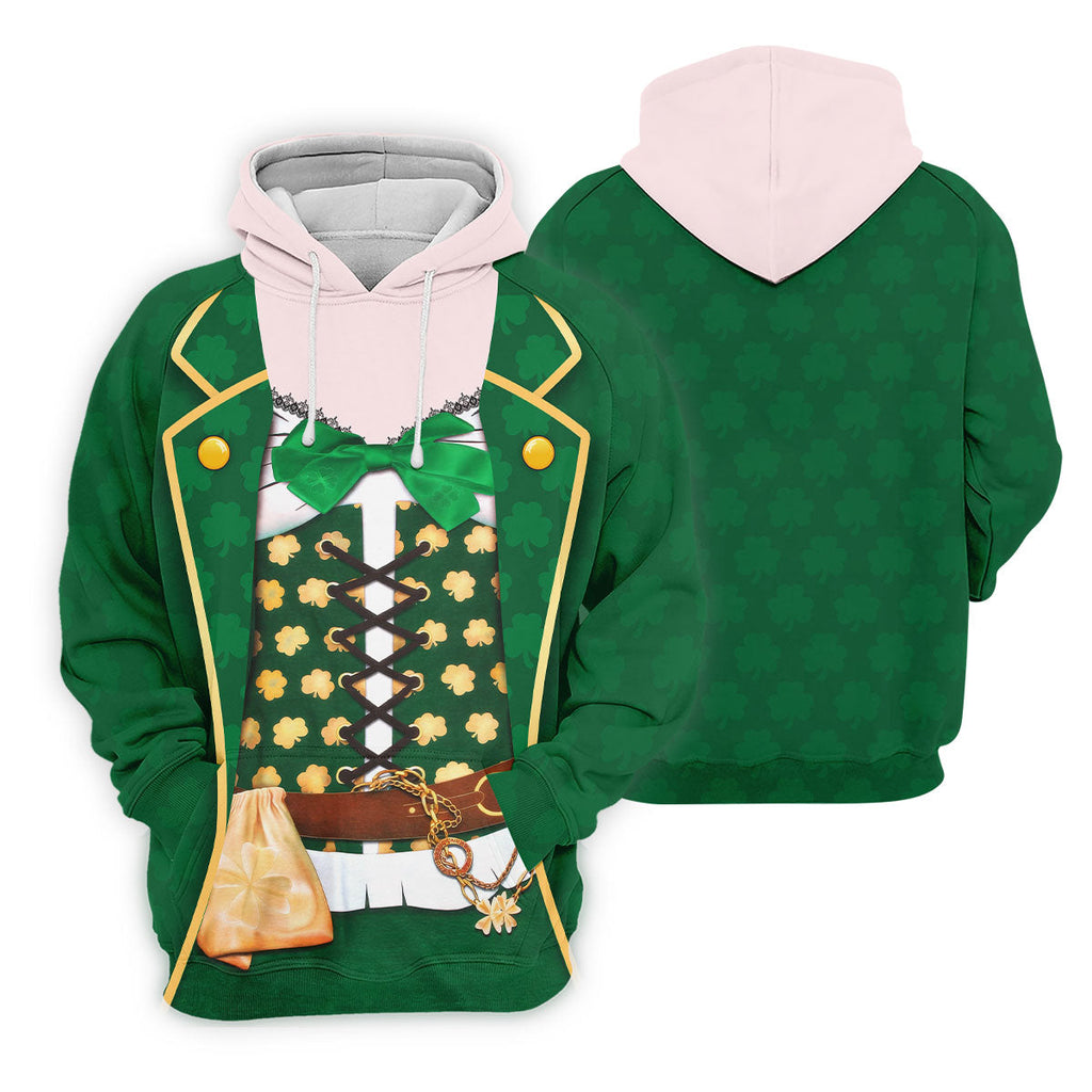 St Patrick's Day Green Leprechaun Costume Print Golf Shirt, Men's Golf Shirt, Golf Gift For Men