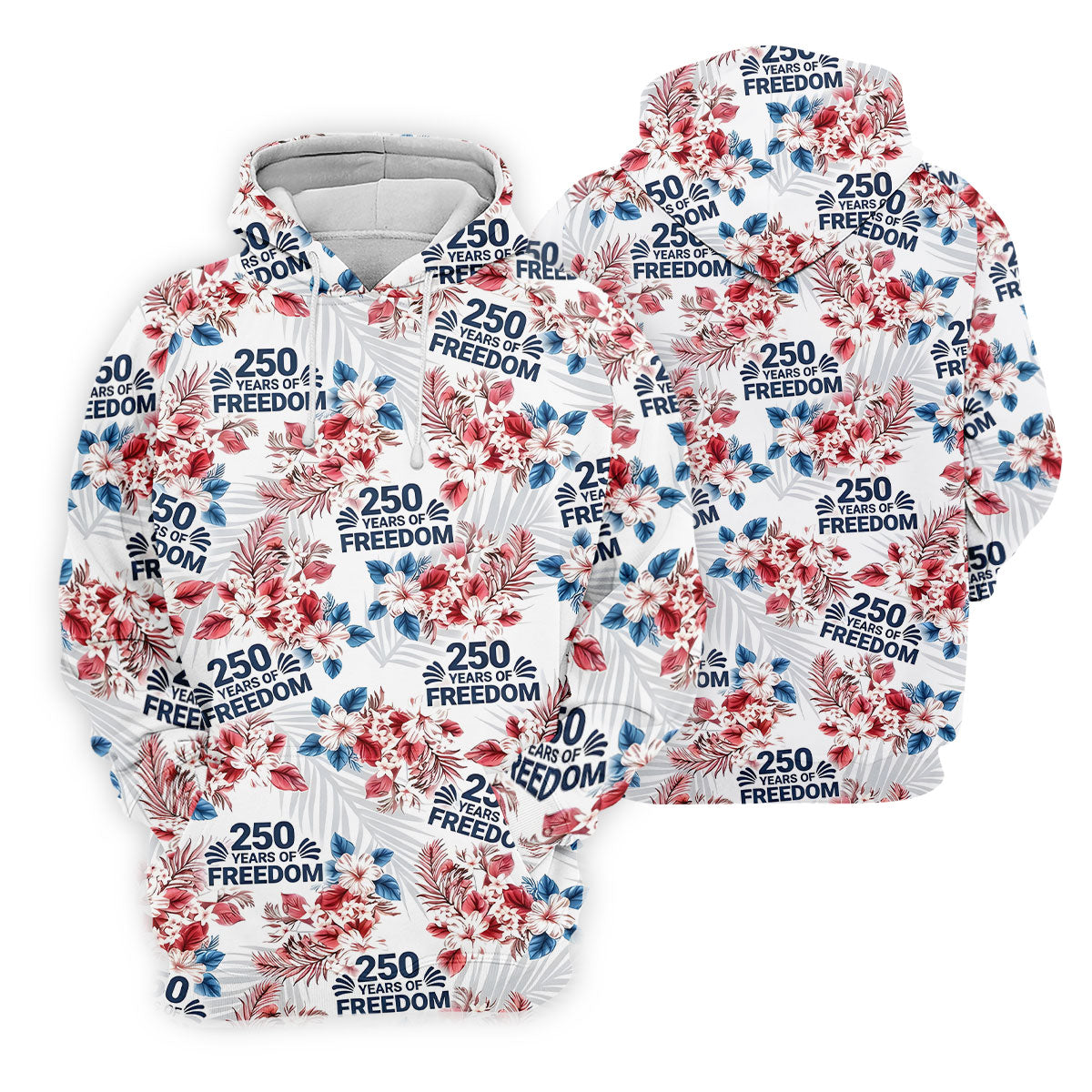 250 Years Of Freedom Tropical Vibe Retro Golf Shirt, Golf Tops For Men, 4th Of July Golf Shirts For Men