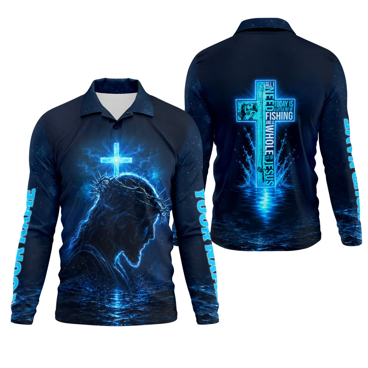 All I Need Today Is Fishing And Jesus UPF Shirt, Fishing Shirts, Mens Fishing Apparel