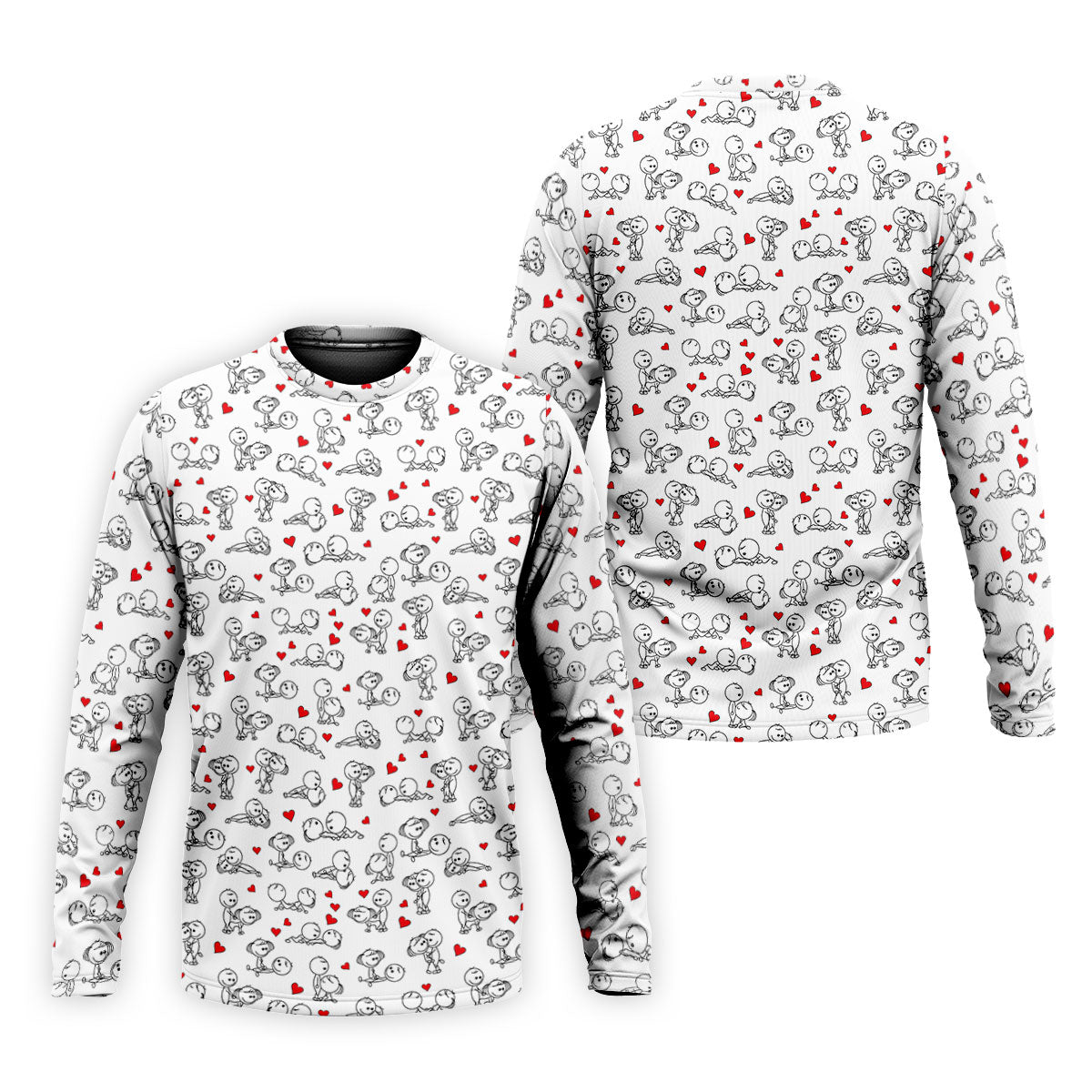 Naughty Position Stick Figure Couple White Golf Shirt, Golfer Valentines Gift, Fun Golf Shirts For Men